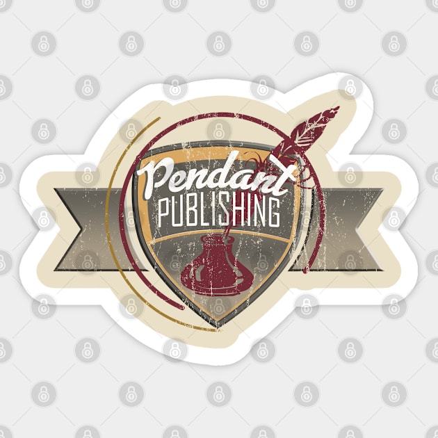 Pendant Publishing from Seinfeld, distressed Sticker by MonkeyKing